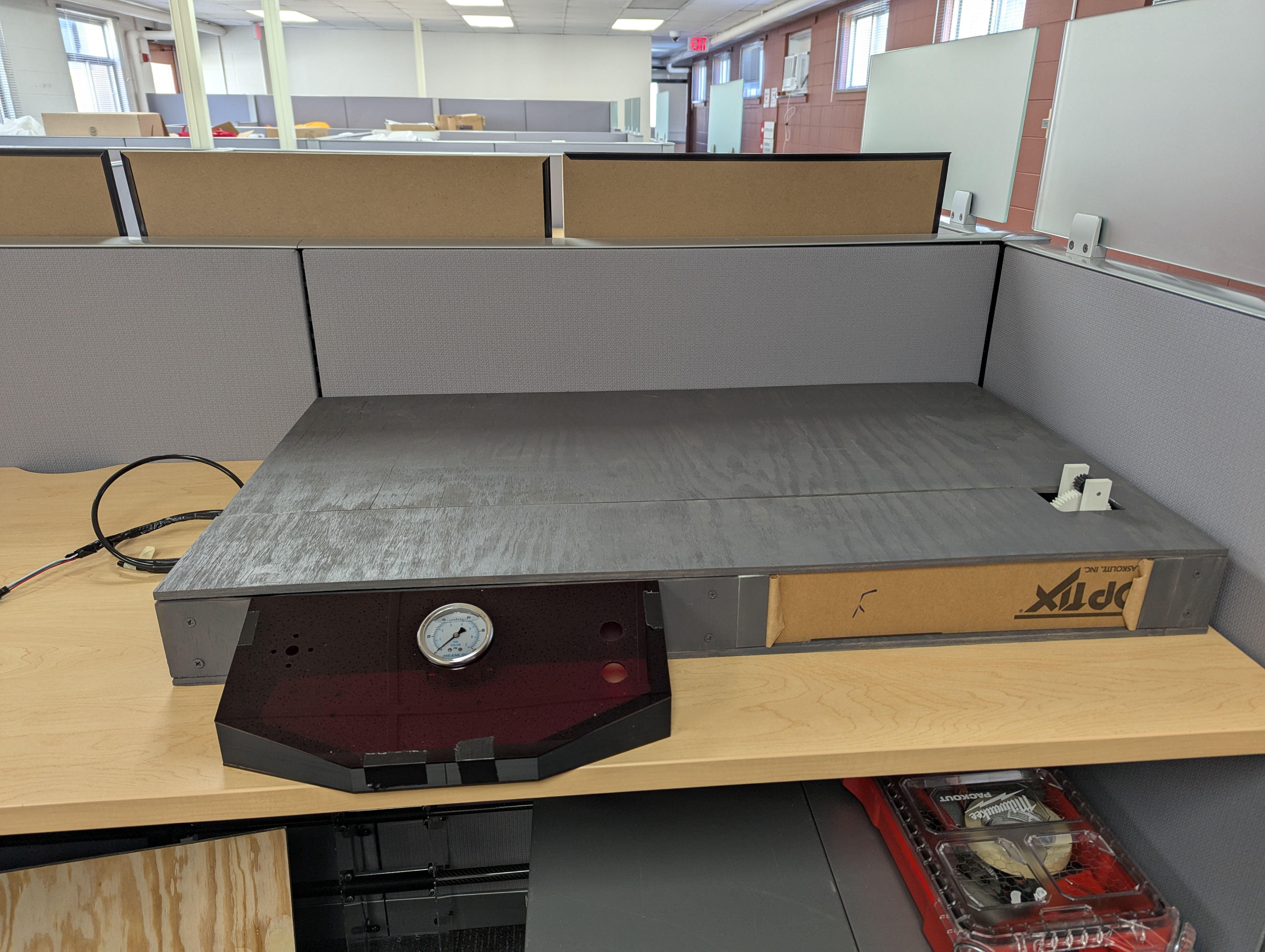 Pneumatic launch base with rack drive