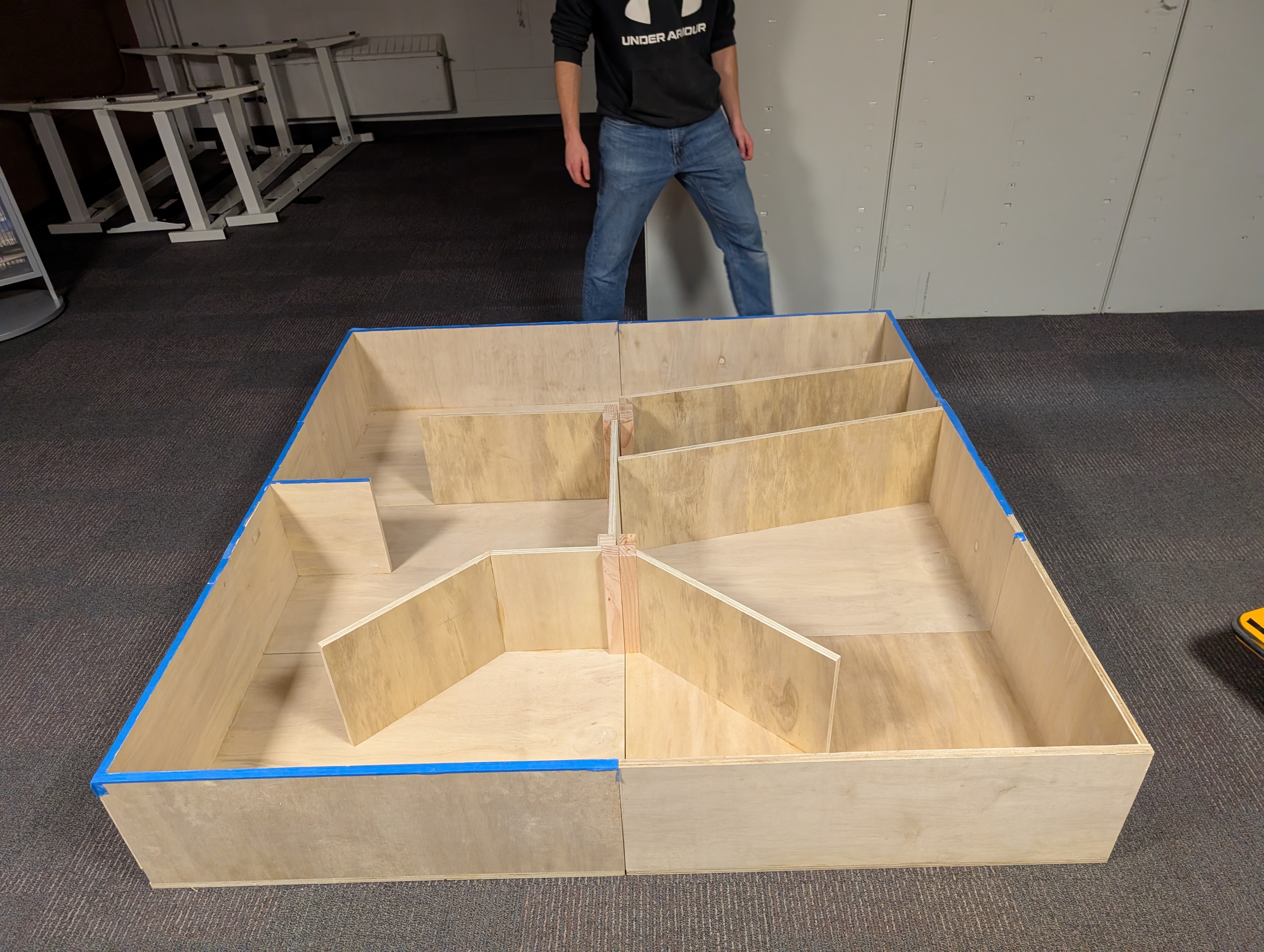 Ride enclosure under construction