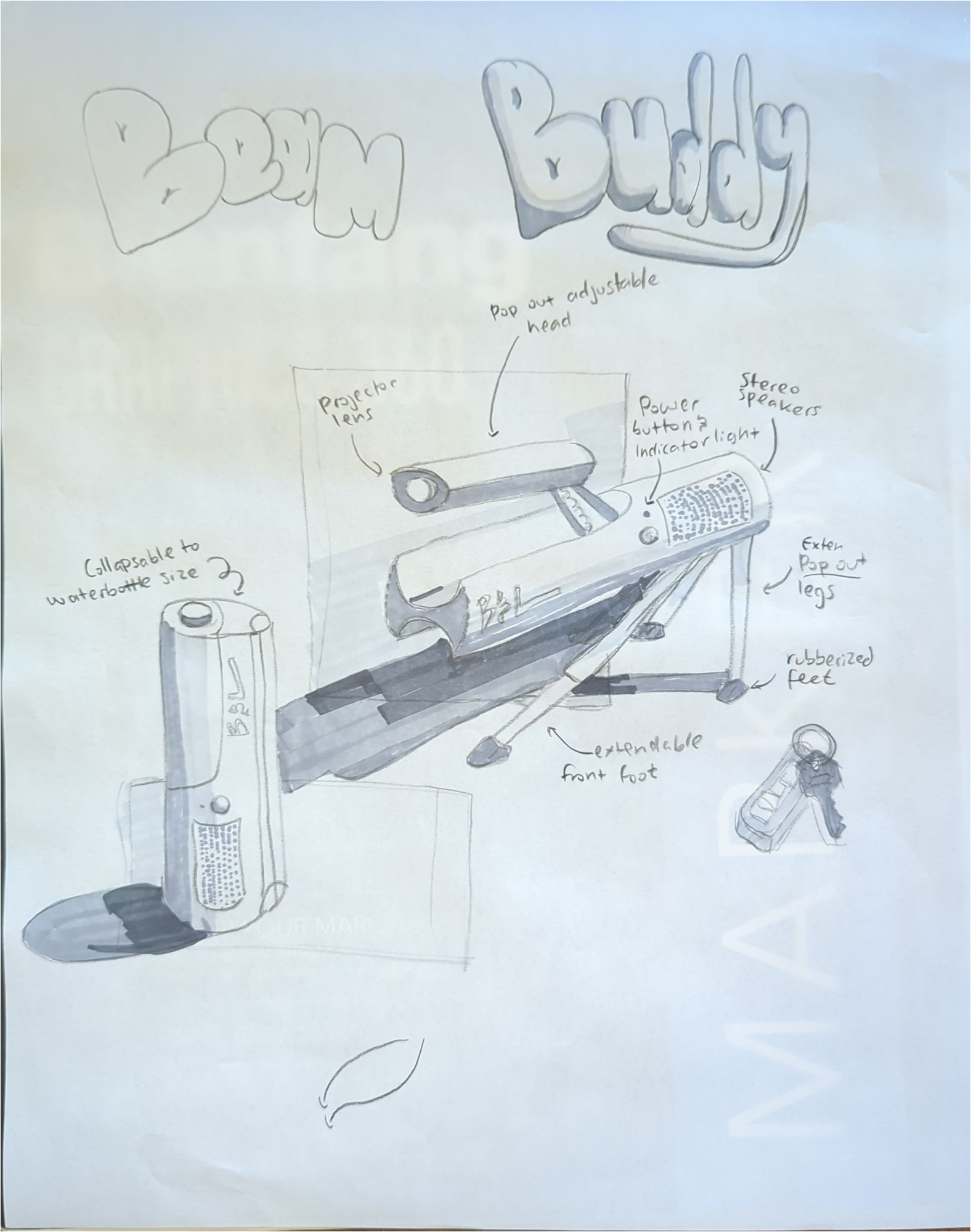 Folding projector robot — design document, page 4